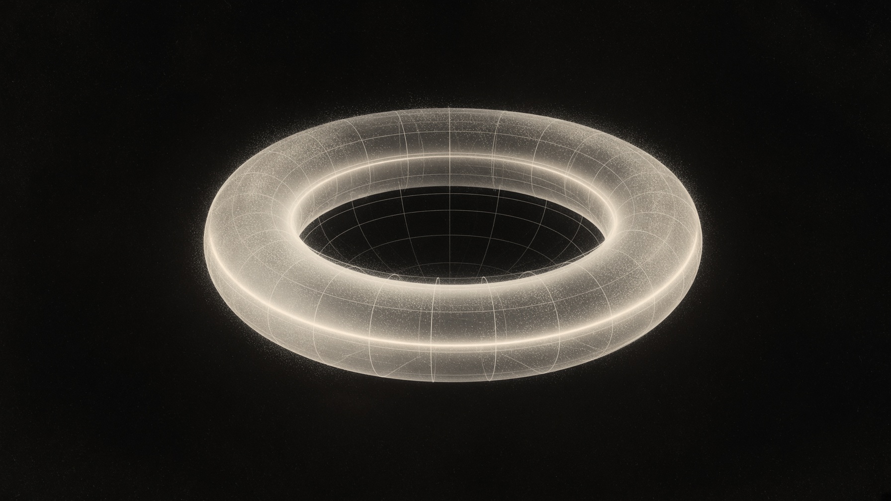 A luminous torus of ivory energy in a dark field
